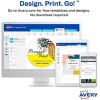 imageAvery Durable Waterproof Labels Sure Feed Technology 2quot x 2quot Square Labels OilResistant PrinttoTheEdge LaserPigmentInkjet 96 Total 64510Matte White