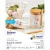 imageAvery Durable Waterproof Labels Sure Feed Technology 2quot x 2quot Square Labels OilResistant PrinttoTheEdge LaserPigmentInkjet 96 Total 64510Matte White