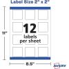imageAvery Durable Waterproof Labels Sure Feed Technology 2quot x 2quot Square Labels OilResistant PrinttoTheEdge LaserPigmentInkjet 96 Total 64510Matte White