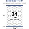 imageAvery Durable Waterproof Oval Labels Sure Feed Technology 1quot x 2quot 240 Total Oil and TearResistant Waterproof Labels PrinttoTheEdge LaserPigmentBased Inkjet Printable600 labels