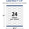 imageAvery Durable Waterproof Oval Labels Sure Feed Technology 1quot x 2quot 240 Total Oil and TearResistant Waterproof Labels PrinttoTheEdge LaserPigmentBased Inkjet Printable1 200 labels