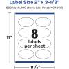 imageAvery Durable Waterproof Oval Labels Sure Feed Technology 2quot x 313quot 80 Total Oil and TearResistant Waterproof Labels PrinttoTheEdge LaserPigmentBased Inkjet Printable800 labels
