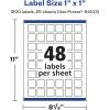 imageAvery Durable Waterproof Square Labels Sure Feed Technology 1quot x 1quot 480 Total Oil and TearResistant Waterproof Labels PrinttoTheEdge LaserPigmentBased Inkjet Printable1 200 labels