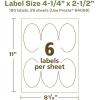 imageAvery EcoFriendly Matte White Recycled Oval Labels 425quot x 25quot Matte White Labels Permanent Adhesive LaserInkjet Printable 60 Total150 labels