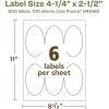 imageAvery EcoFriendly Matte White Recycled Oval Labels 425quot x 25quot Matte White Labels Permanent Adhesive LaserInkjet Printable 60 Total600 labels
