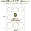 imageAvery EcoFriendly Matte White Recycled Round Scalloped Labels 25quot Diameter PrinttoTheEdge Matte White Labels Permanent Adhesive LaserInkjet Printable 90 Total450 labels