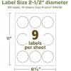 imageAvery EcoFriendly Matte White Recycled Round Scalloped Labels 25quot Diameter PrinttoTheEdge Matte White Labels Permanent Adhesive LaserInkjet Printable 90 Total90 labels
