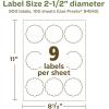 imageAvery EcoFriendly Matte White Recycled Round Scalloped Labels 25quot Diameter PrinttoTheEdge Matte White Labels Permanent Adhesive LaserInkjet Printable 90 Total900 labels