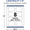 imageAvery Glossy Clear Rectangle Scalloped Labels Sure Feed Technology 2quot x 3quot 80 Glossy Clear Labels PrinttoTheEdge LaserInkjet Printable80 labels