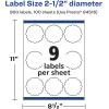 imageAvery Glossy Clear Round Scalloped Labels Sure Feed Technology 25quot Diameter 225 Glossy Clear Labels PrinttoTheEdge LaserInkjet Printable900 labels