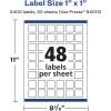 imageAvery Glossy Clear Square Labels Sure Feed Technology 1quot x 1quot 480 Glossy Clear Labels PrinttoTheEdge LaserInkjet Printable2 400 labels