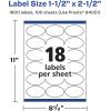 imageAvery Glossy White Oval Labels Sure Feed Technology 15quot x 25quot 180 Glossy White Labels Permanent Adhesive LaserInkjet Printable1 800 labels
