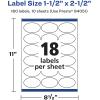 imageAvery Glossy White Oval Labels Sure Feed Technology 15quot x 25quot 180 Glossy White Labels Permanent Adhesive LaserInkjet Printable180 labels