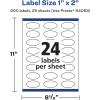 imageAvery Glossy White Oval Labels Sure Feed Technology 1quot x 2quot 240 Glossy White Labels PrinttoTheEdge Permanent Adhesive LaserInkjet Printable600 labels