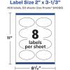 imageAvery Glossy White Oval Labels Sure Feed Technology 2quot x 313quot 80 Glossy White Labels PrinttoTheEdge Permanent Adhesive LaserInkjet Printable400 labels