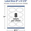 imageAvery Glossy White Oval Labels Sure Feed Technology 2quot x 313quot 80 Glossy White Labels PrinttoTheEdge Permanent Adhesive LaserInkjet Printable80 labels