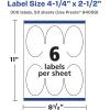 imageAvery Glossy White Oval Labels Sure Feed Technology 425quot x 25quot 60 Glossy White Labels Permanent Adhesive LaserInkjet Printable300 labels