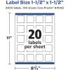 imageAvery Glossy White Square Labels Sure Feed Technology 15quot x 15quot 200 Glossy White Labels PrinttoTheEdge Permanent Adhesive LaserInkjet Printable2 000 labels