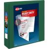 imageAvery HeavyDuty View 3 Ring Binder 2 Inch One Touch EZD Rings 540Sheet Capacity 28 Inch Wide Spine Customizable Clear Cover and Spine 1 Green Binder 79683Green