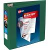 imageAvery HeavyDuty View 3 Ring Binder 2 Inch One Touch EZD Rings 540Sheet Capacity 28 Inch Wide Spine Customizable Clear Cover and Spine 1 Green Binder 79683Green