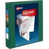 imageAvery HeavyDuty View 3 Ring Binder 2 Inch One Touch EZD Rings 540Sheet Capacity 28 Inch Wide Spine Customizable Clear Cover and Spine 1 Green Binder 79683Green