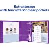 imageAvery HeavyDuty View 3 Ring Binder 2quot One Touch EZD Rings 540Sheet Capacity 28 Inch Wide Spine Great for Home School Supplies Office or Organization Needs 1 Purple Binder 79777Purple