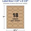 imageAvery Kraft Brown Oval Labels Sure Feed Technology 15quot x 25quot 270 Kraft Brown Labels LaserInkjet Printable270 labels