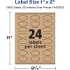 imageAvery Kraft Brown Oval Labels Sure Feed Technology 1quot x 2quot 360 Kraft Brown Labels PrinttoTheEdge LaserInkjet Printable1 200 labels