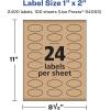 imageAvery Kraft Brown Oval Labels Sure Feed Technology 1quot x 2quot 360 Kraft Brown Labels PrinttoTheEdge LaserInkjet Printable2 400 labels