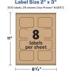 imageAvery Kraft Brown Rectangle Scalloped Labels Sure Feed Technology 2quot x 3quot 120 Kraft Brown Labels PrinttoTheEdge LaserInkjet Printable200 labels