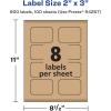 imageAvery Kraft Brown Rectangle Scalloped Labels Sure Feed Technology 2quot x 3quot 120 Kraft Brown Labels PrinttoTheEdge LaserInkjet Printable800 labels