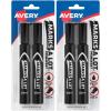 imageAvery MarksALot Permanent Markers Regular DeskStyle Size Chisel Tip Water and Wear Resistant 12 Blue Markers 07886Black
