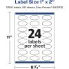 imageAvery Matte Clear Oval Labels Sure Feed Technology 1quot x 2quot 240 Matte Clear Labels PrinttoTheEdge LaserInkjet Printable1 200 labels