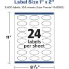 imageAvery Matte Clear Oval Labels Sure Feed Technology 1quot x 2quot 240 Matte Clear Labels PrinttoTheEdge LaserInkjet Printable2 400 labels