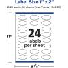 imageAvery Matte Clear Oval Labels Sure Feed Technology 1quot x 2quot 240 Matte Clear Labels PrinttoTheEdge LaserInkjet Printable240 labels