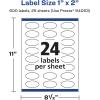 imageAvery Matte Clear Oval Labels Sure Feed Technology 1quot x 2quot 240 Matte Clear Labels PrinttoTheEdge LaserInkjet Printable600 labels