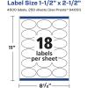 imageAvery Matte White Oval Labels Sure Feed Technology 15quot x 25quot 450 Matte White Printable Labels4 500 Labels