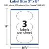 imageAvery Matte White Oval Labels Sure Feed Technology 3quot x 5quot 75 Matte White Printable Labels300 Labels