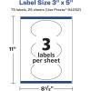 imageAvery Matte White Oval Labels Sure Feed Technology 3quot x 5quot 75 Matte White Printable Labels75 Labels
