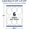 imageAvery Matte White Oval Labels Sure Feed Technology 425quot x 25quot 150 Matte White Printable Labels150 Labels