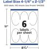 imageAvery Matte White Oval Labels Sure Feed Technology 425quot x 25quot 150 Matte White Printable Labels600 Labels