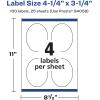 imageAvery Matte White Oval Labels Sure Feed Technology 425quot x 325quot 100 Matte White Printable Labels100 Labels