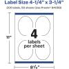 imageAvery Matte White Oval Labels Sure Feed Technology 425quot x 325quot 100 Matte White Printable Labels200 Labels