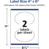 imageAvery Matte White Oval Labels Sure Feed Technology 4quot x 6quot 50 Matte White Printable Labels200 Labels