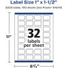 imageAvery Matte White Rectangle Labels Sure Feed Technology 1quot x 15quot 800 Matte White Printable Labels3 200 Labels