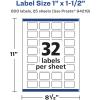 imageAvery Matte White Rectangle Labels Sure Feed Technology 1quot x 15quot 800 Matte White Printable Labels800 Labels