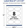 imageAvery Matte White Removable Oval Labels Sure Feed Technology PrinttoTheEdge 2quot x 313quot 120 Removable Labels LaserInkjet Printable120 labels