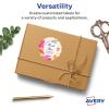 imageAvery Matte White Round Scalloped Labels Sure Feed Technology 25quot Diameter 225 Matte White Printable Labels450 Labels