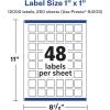 imageAvery Matte White Square Labels Sure Feed Technology 1quot x 1quot 1200 Matte White Printable Labels12 000 Labels