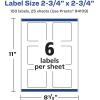 imageAvery Matte White Square Labels Sure Feed Technology 275quot x 275quot 150 Matte White Printable Labels150 Labels